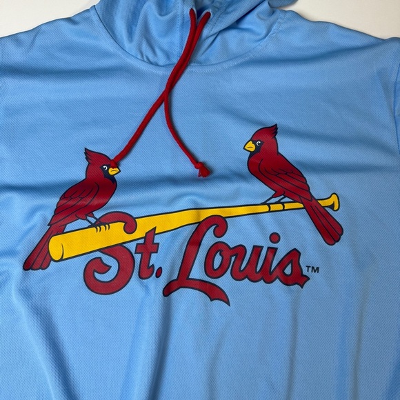 St. Louis Cardinals Hoodie Blue Pullover Mens Womens Unisex Baseball - Picture 2 of 3